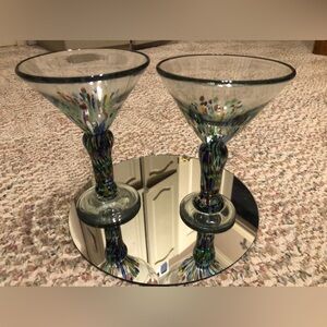 Colorful Handcrafted Martini Glasses